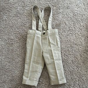 Brand New Janie and Jack Khaki Trousers with suspenders